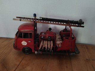 Camión Bomberos Retro Metal 35cm