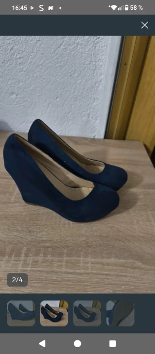 Zapatos de plataforma tacón azul