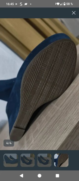 Zapatos de plataforma tacón azul