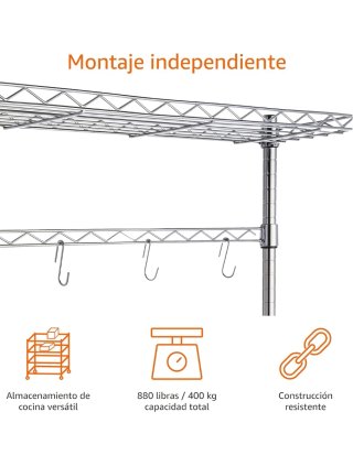 Estantería Cocina Madera/Cromo