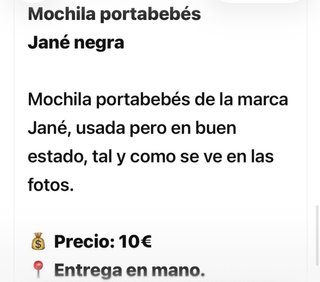 Mochila Portabebés Jane