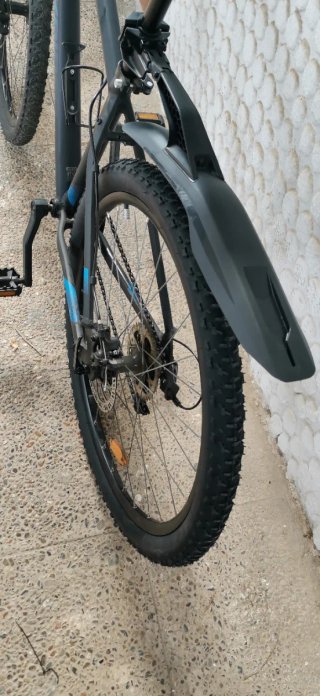 Bicicleta Rockrider ST120 Negra/Azul