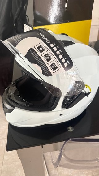 Casco Moto ADN Stelvio Blanco Talla M