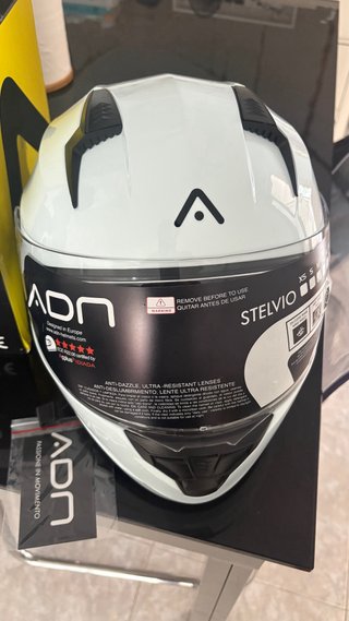 Casco Moto ADN Stelvio Blanco Talla M