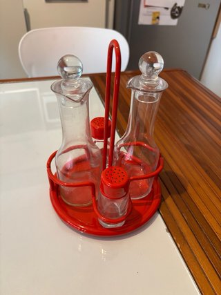 Set Sale e Pepe Rosso Vetro e Metallo