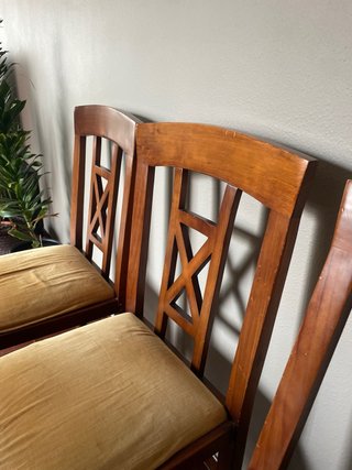 4 Sillas de Comedor Madera Cerezo