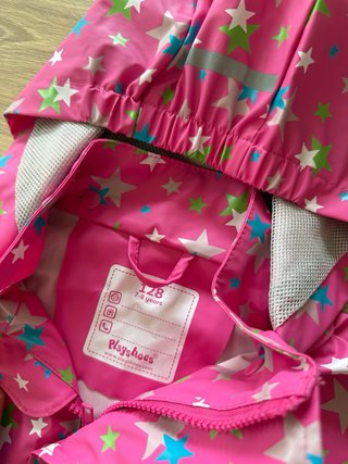 Conjunto impermeable estrellas rosa