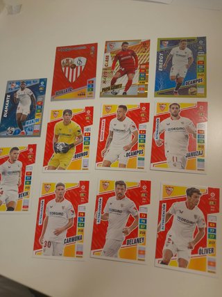 Lote 11 cartas Sevilla Adrenalyn XL 22/23
