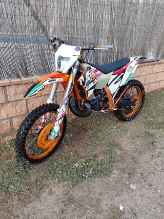 KTM 250 EXC Enduro Moto Naranja/Blanca