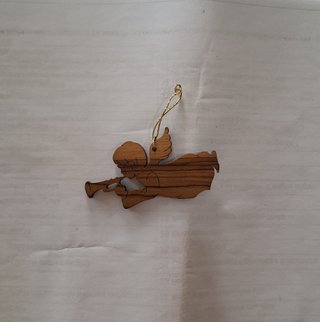 Set 4 Decorazioni Natalizie Legno