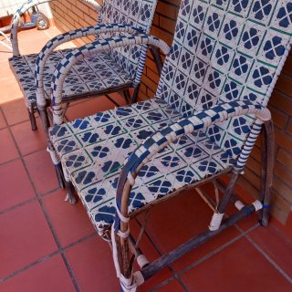 Sillones Vintage Ratán y Madera