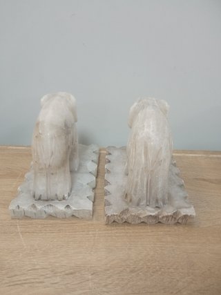Pareja sujetalibros elefante vintage mármol