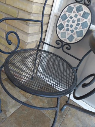 Conjunto jardín forja mesa y sillas