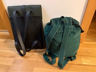 2 Mochilas Rains y Sipecusa Verde Tamaño grande
