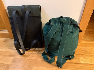2 Mochilas Rains y Sipecusa Verde Tamaño grande