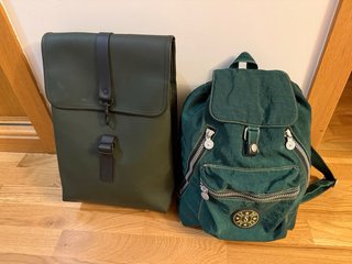 2 Mochilas Rains y Sipecusa Verde Tamaño grande