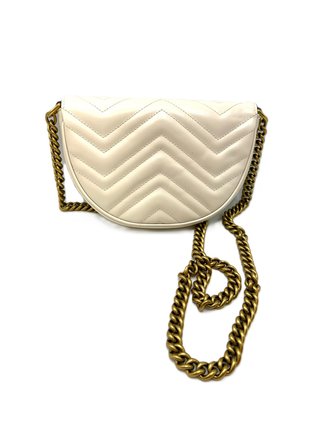 Borsa Gucci Marmont Hobo Bianca e Dorata