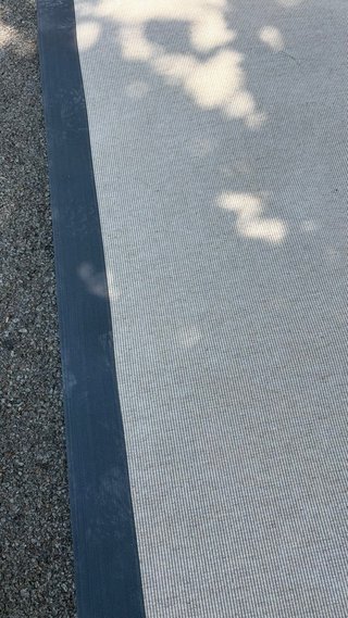 Alfombra Estera Beige y Azul - Fibra Natural