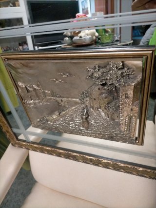 Espejo decorativo marco dorado