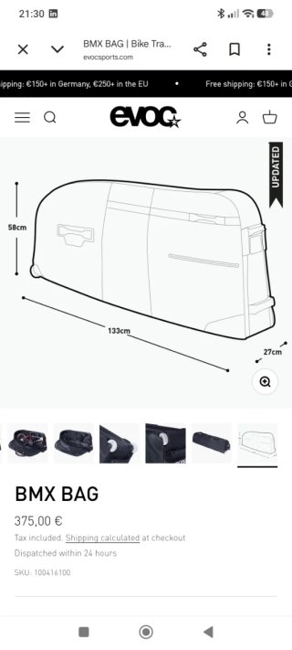 Evoc Bolsa Viaje Bicicleta BMX