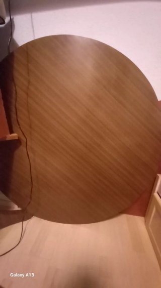Mesa redonda extensible madera 110cm