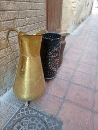3 Paragüeros Metálicos Antiguos