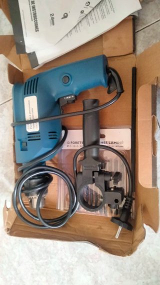 Taladro Percutor 500W + 13 Brocas HSS