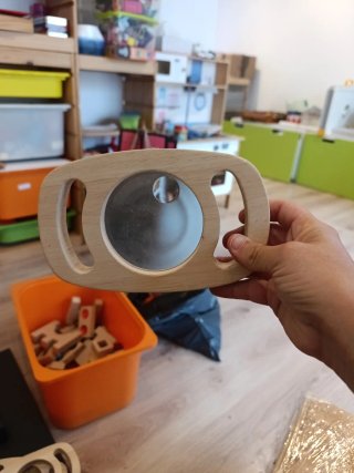 Espejo sensorial Tickit Montessori madera