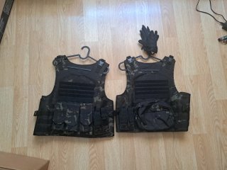 Chalecos Tácticos FSBE SIXMM Multicamblack Airsoft