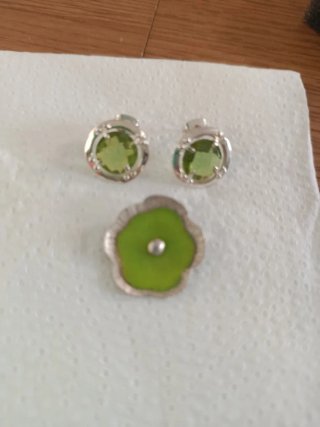 Conjunto Plata Ley Verde