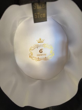Sombrero Chistera Negro hecho a mano ajustable