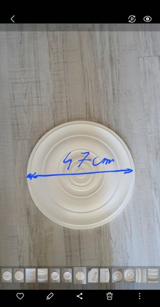 Roseta Decorativa Teto Plástico Branco