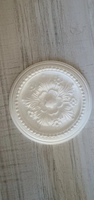 Roseta Decorativa Teto Plástico Branco