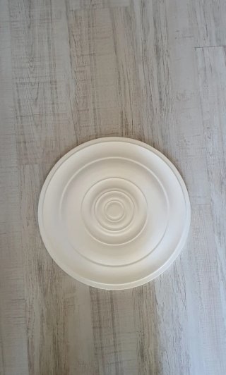 Roseta Decorativa Teto Plástico Branco