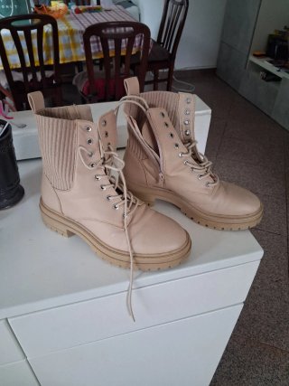 Botas menina bege