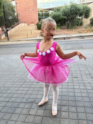 Tutú ballet rosa y blanco