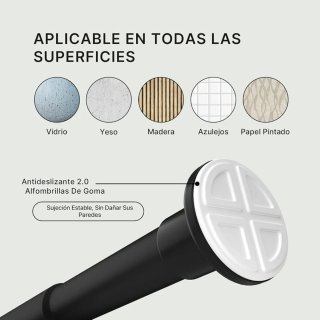 4 Barre per tende o armadi MEISENBERG 50-80cm 25mm