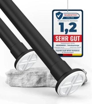 4 Barre per tende o armadi MEISENBERG 50-80cm 25mm