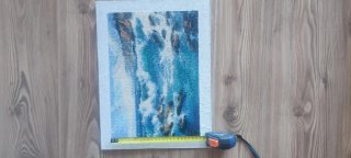 Cuadro de brillantes hecho a mano mar