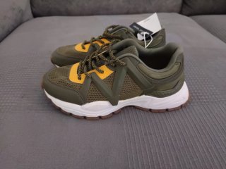 Botines Mango Talla 37 Verde y Amarillos