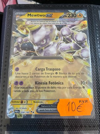 Carta Pokémon Mewtwo EX Teracristal 058/182