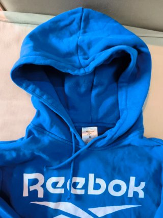 Sudadera con Capucha Reebok Azul Clásica - Talla M