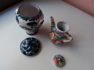 Juego de cerámica decorativa