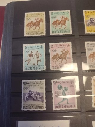Serie Sellos Postales Olimpiadas Afganistán