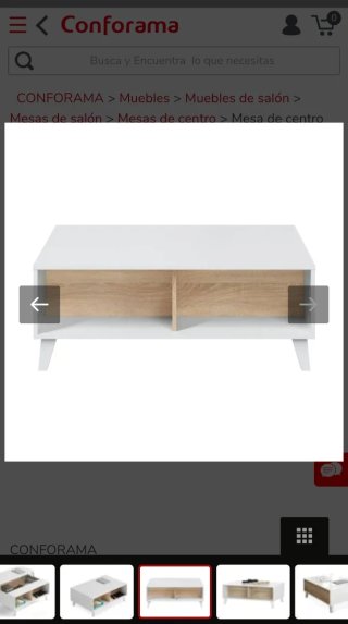 Mesa centro elevable salón