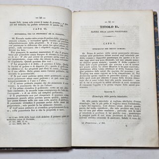 Libro Antico 1845 Trattato azion Possessorie Volpe
