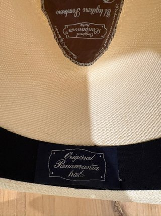 Sombrero Panamá Beige con Banda Negra talla 56