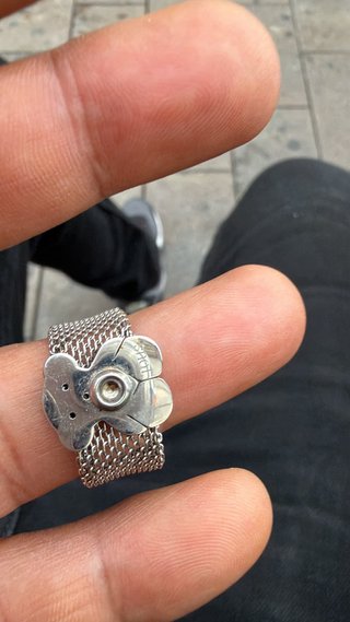 Anillo TOUS Malla Ancho Oso Talla Grande