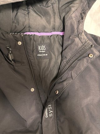 Chaqueta Anorak Negra y Blanca Niño 172 cm