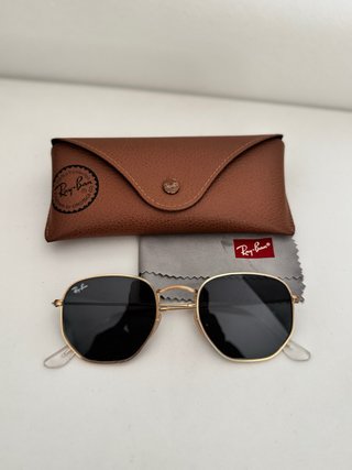 Gafas Ray-Ban Hexagonal Doradas Negras